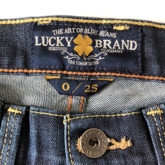 Lucky Brand size 25 Blue Jean Denim Boot cut zipper 5 pocket Excellent Condition - Picture 3 of 10